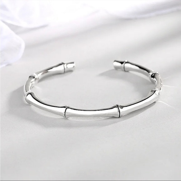 New Sterling Silver Simple Cuff Bracelet - Picture 8 of 12
